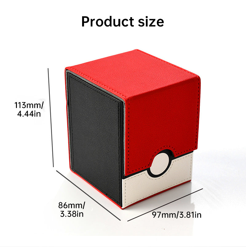 2025 New! Large - capacity Patchwork Windowed Vertical Card Box, 100+ Double - sleeved Cards - Korvel