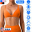 Women Deep V-Neck Sports Bra with U-Shaped Back