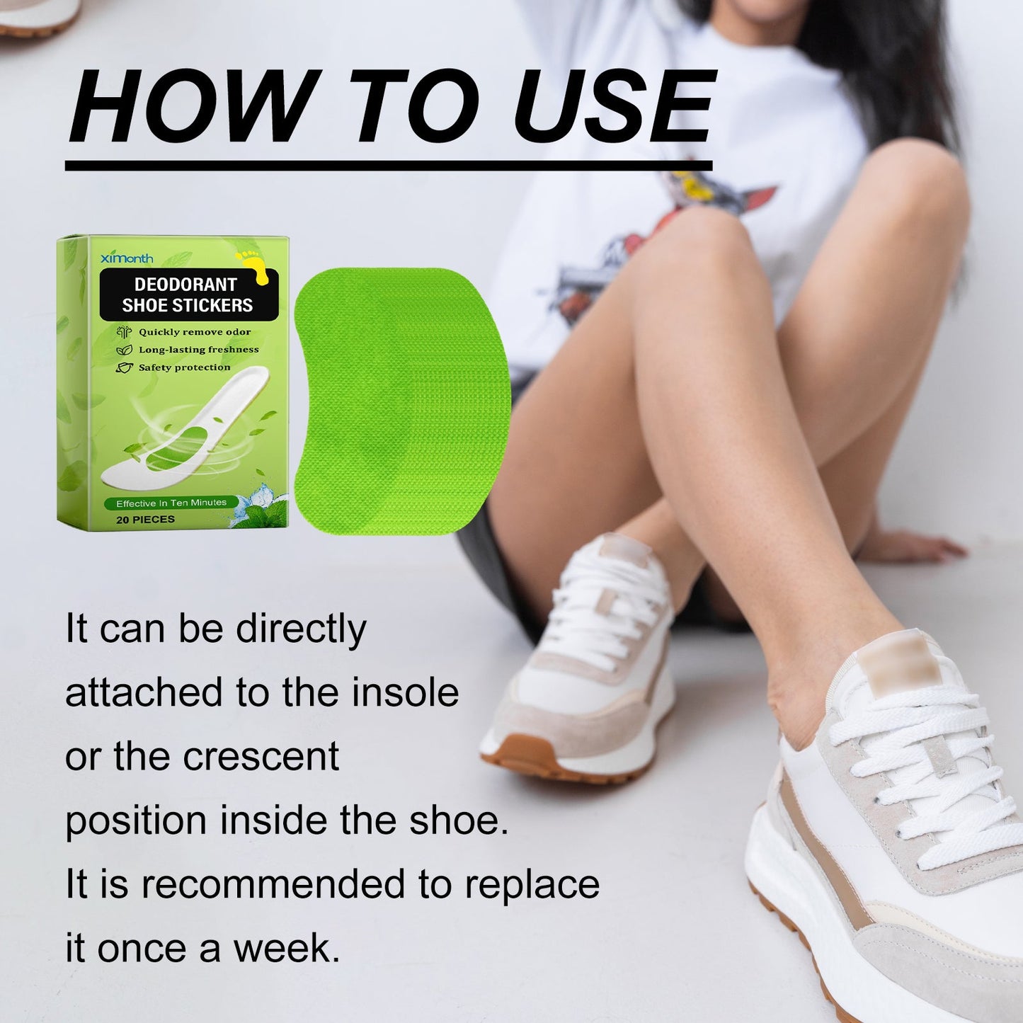 Invisible Deodorant Shoe Stickers for Fresh Footwear