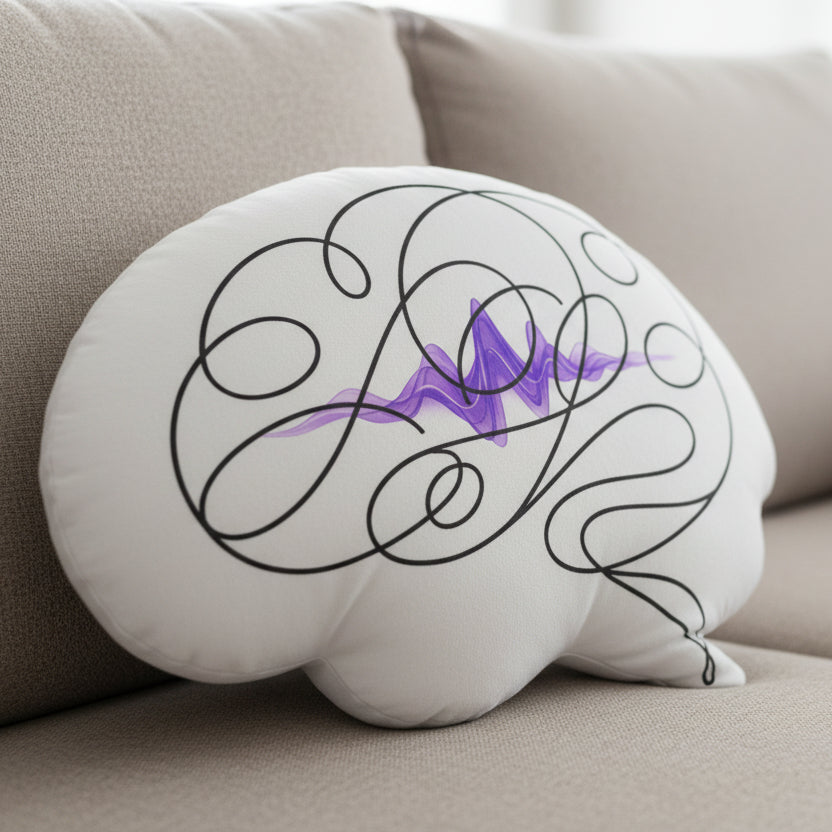 Brain Line Pillow — Thoughtful Design for Meaningful Spaces