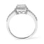 Anillo de diamantes de corte princesa de .925 plata esterlina 1/4 Cttw - Talla 7