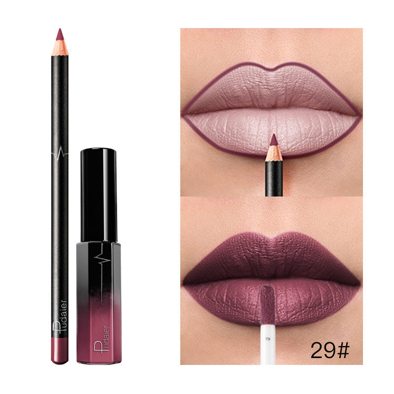 Pudaier 36 Color Matte Lip Gloss & Liner Set