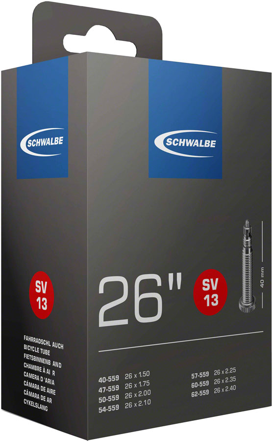 Tubo Estándar Schwalbe - 26 x 1.5 - 2.5 con Válvula Presta