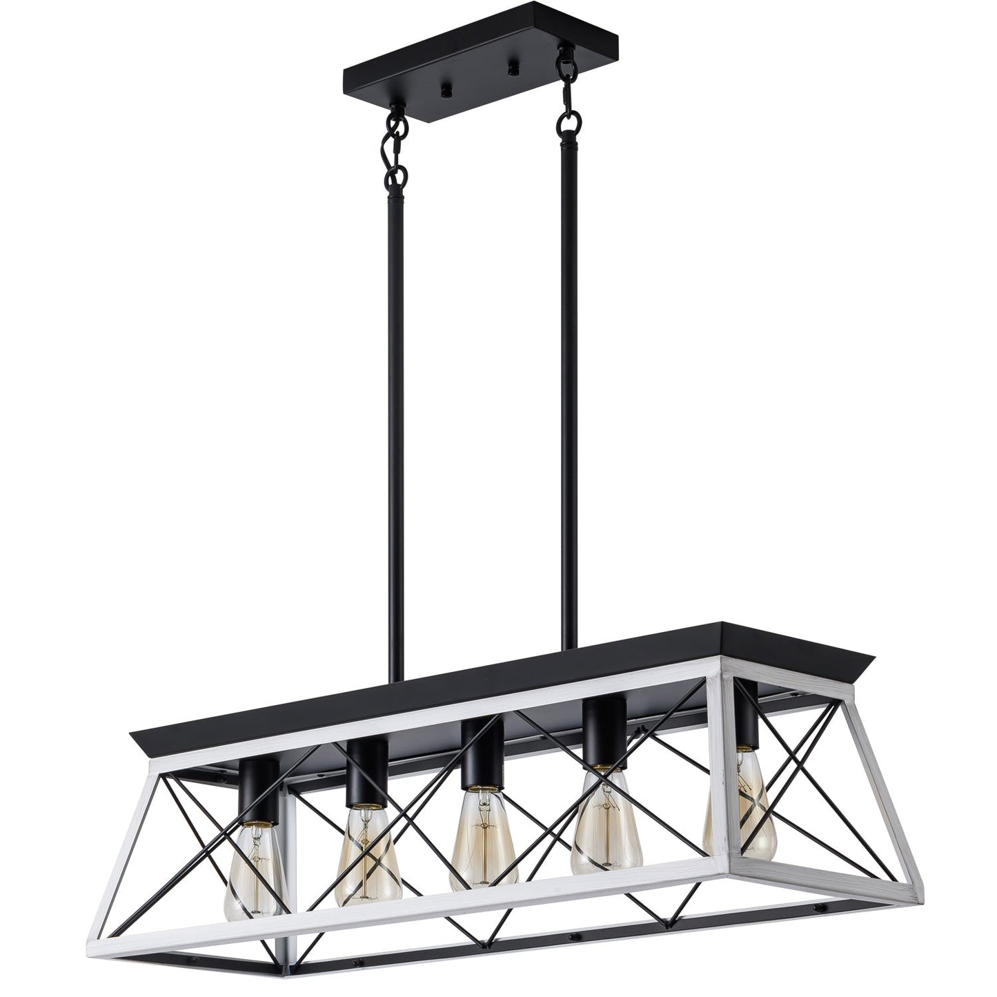 5-Light Farmhouse Chandeliers For Dining Room (No Bulbs) - Korvel