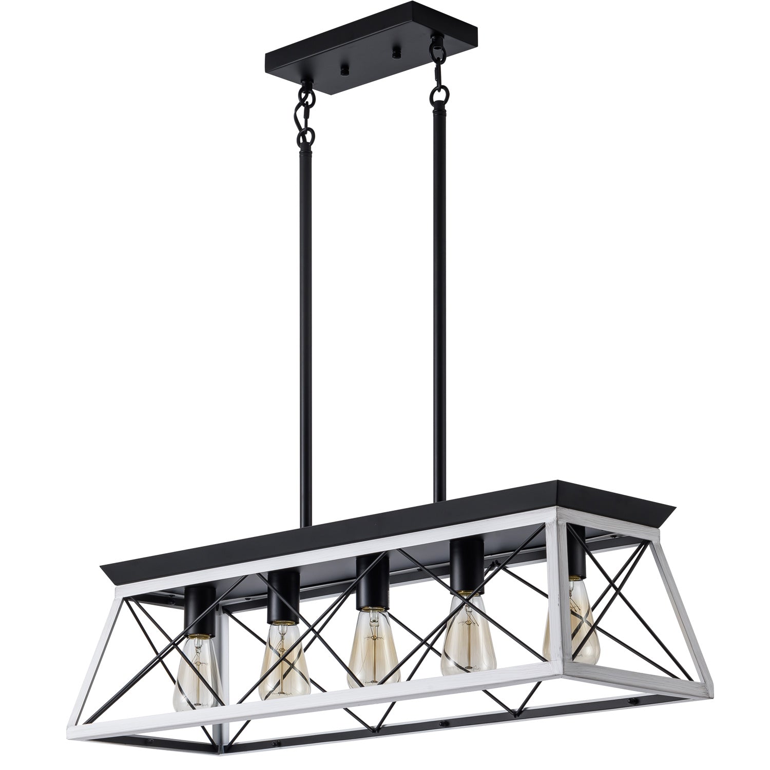 5-Light Farmhouse Chandeliers For Dining Room (No Bulbs) - Korvel