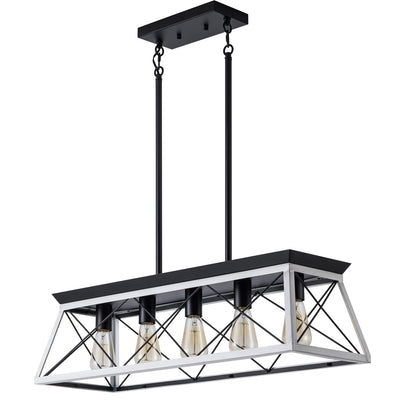 5-Light Farmhouse Chandeliers For Dining Room (No Bulbs) - Korvel