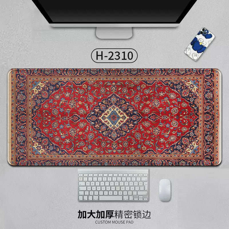 Large Persian Mouse Pad Office Carpet MousePad Natural Rubber Lockedge Anti Slip Desk Mat Laptop Office Game Accessories Pad - Korvel