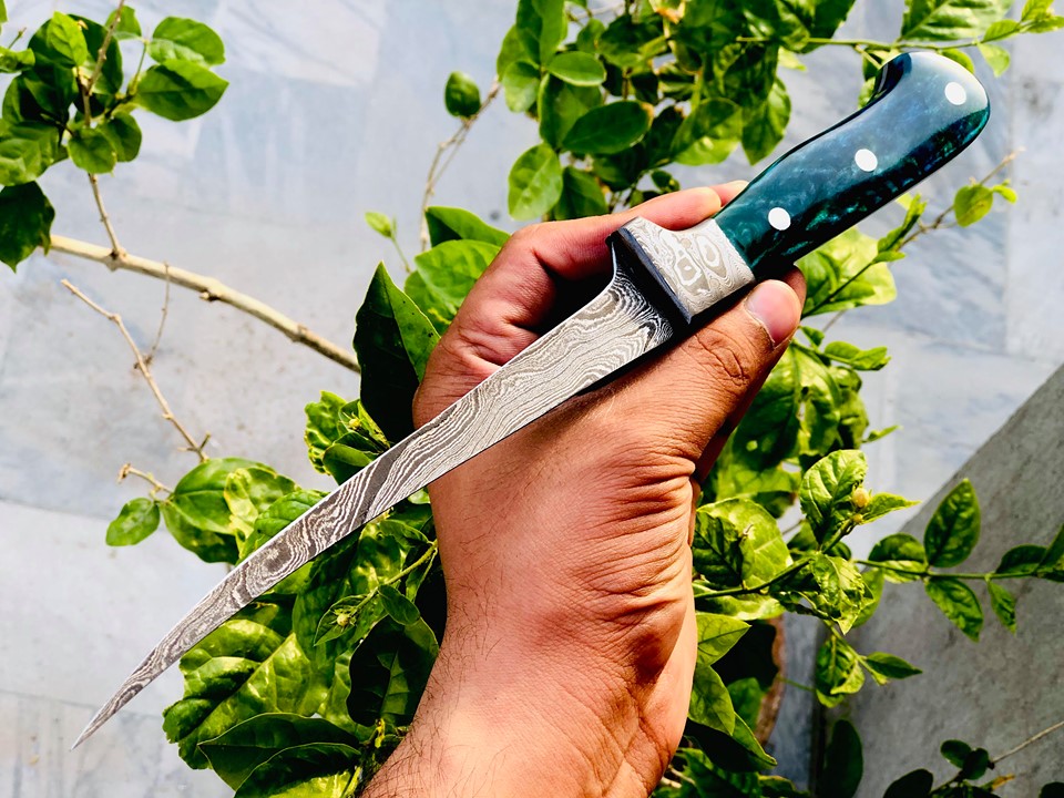 7" Damascus Steel Filleting Knife – Precision Craftsmanship - Korvel