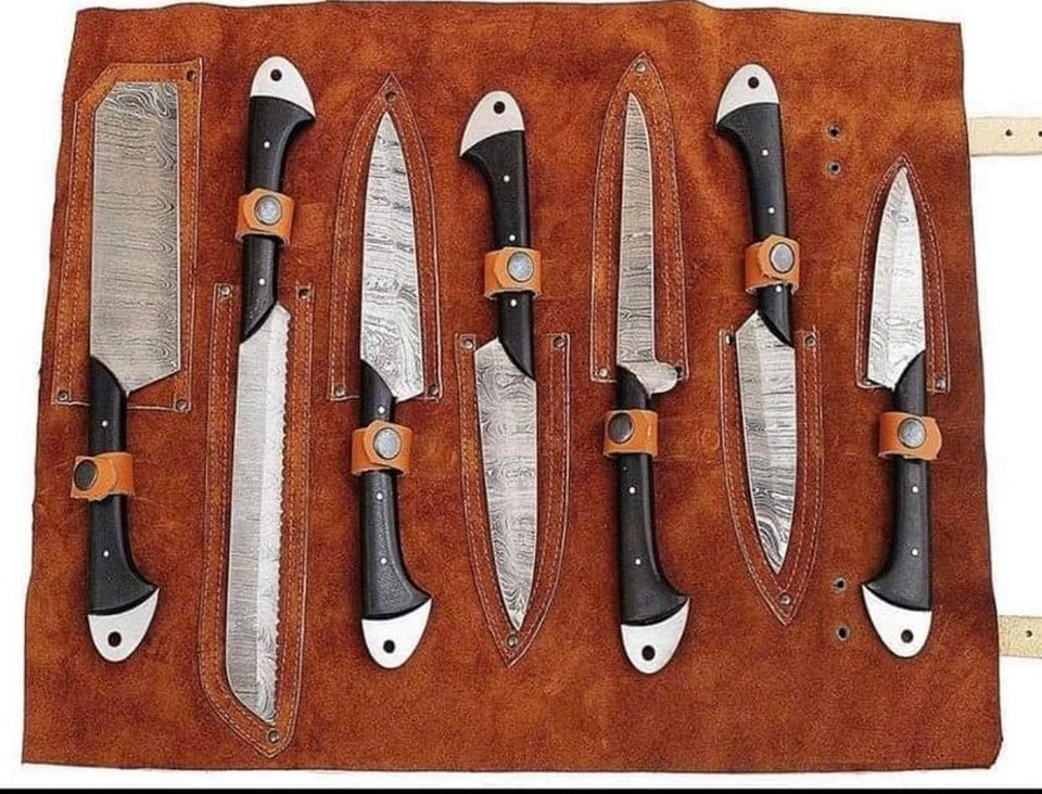 Premium Custom Damascus Steel Kitchen Knife Set - Korvel