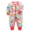 Newborn Footed Pajamas Zipper Girl and Boy Romper Long Sleeve Jumpsuit Cotton Solid White Fashion 0-24 Months Baby Clothes - Korvel