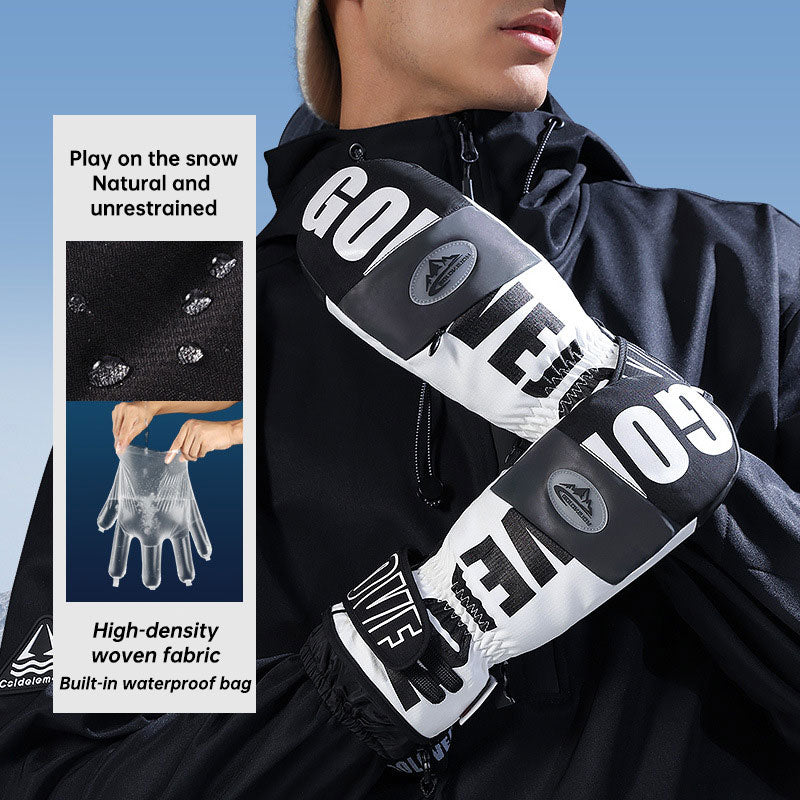 Premium Waterproof Winter Ski Gloves with Touch Screen Capability