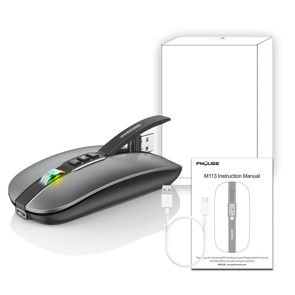Wireless Mouse Bluetooth Dual Mode 2.4G/BT5.1 Silent Mouse 2400DPI PC Notebook Business Office - Korvel