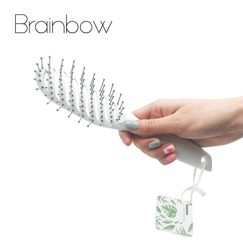 1piece Hair Brush Hair Scalp Massage Comb Handle Tangle Detangling Comb Hairdressing Styling Tools - Korvel