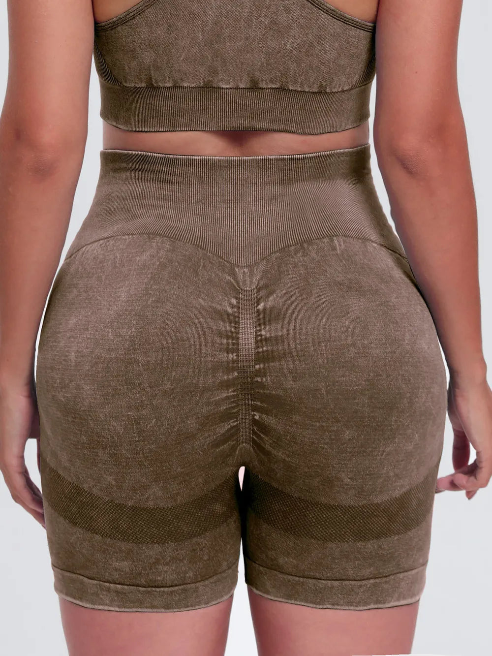 Shorts Actifs Taille Haute Lavés