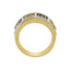 Anillo de Banda de Diamantes de Oro Amarillo de 14KT con Diamantes Champagne y Amarillos