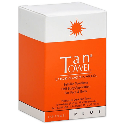 Tan Towel Half Body Self-Tan Towelettes - Dark 10 Pack