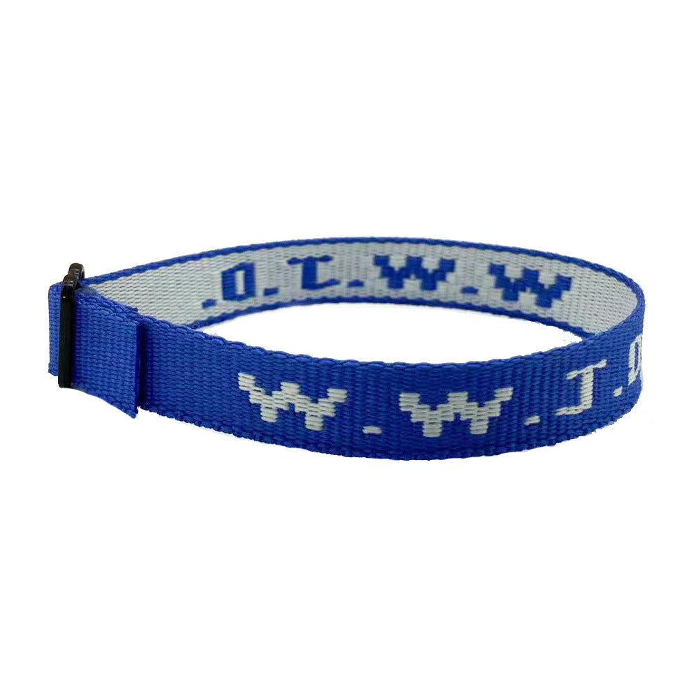 Alphabet Jacquard Printed Wrist Strap Bracelet Strap Unisex WWJD Bracelet Adjustable Bracelet - Korvel