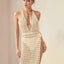 Hollow Out Halter Neck Cover-Up Dress - Korvel