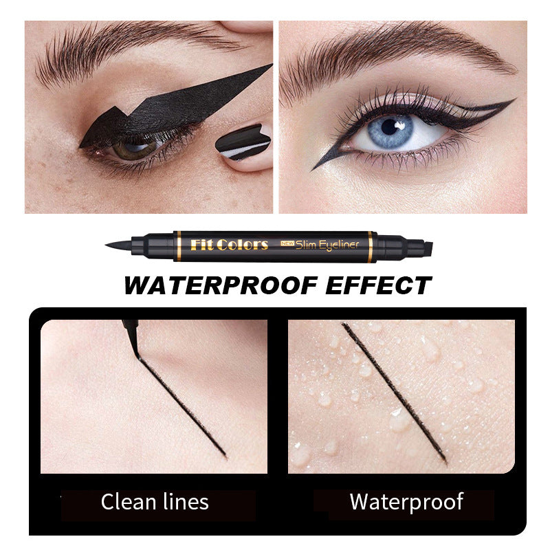 Fit Colors Double Headed Triangle Wing Seal Waterproof, Sweat-Proof And Non Smudged Liquid Eyeliner - Korvel