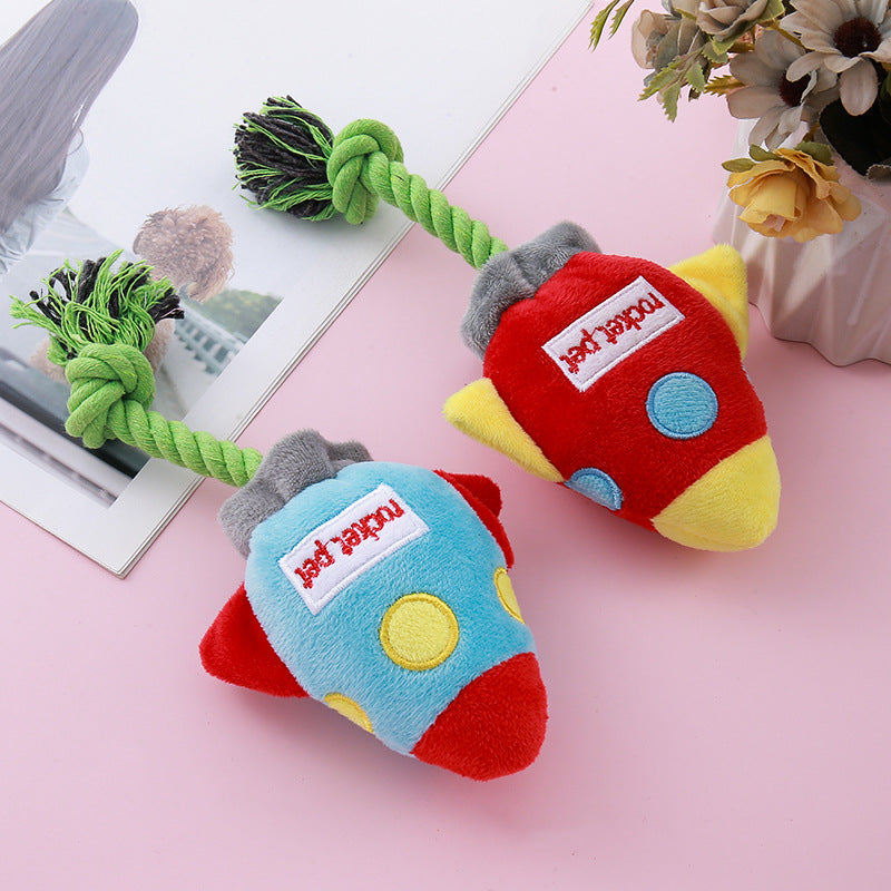 Pet cotton rope toy dog resistant to biting and grinding teeth - Korvel