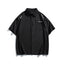 Chemise décontractée à manches courtes avec broderie de lettres