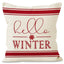 Christmas Snowflake Pillow Cover Linen Checkered Letter Printed Pillow Cover Christmas Theme Cushion Cover - Korvel