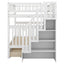Full over Full Bunk Bed with Two Drawers and Storage White - Korvel