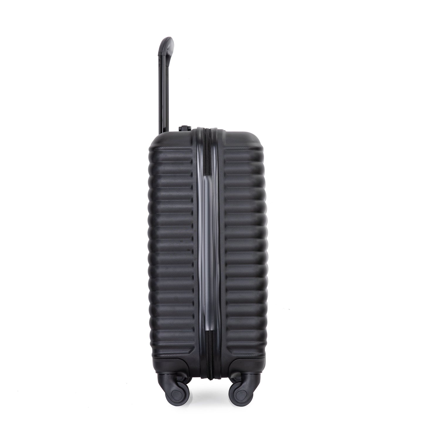 20" Carry on Luggage Lightweight Suitcase, Spinner Wheels, Black - Korvel