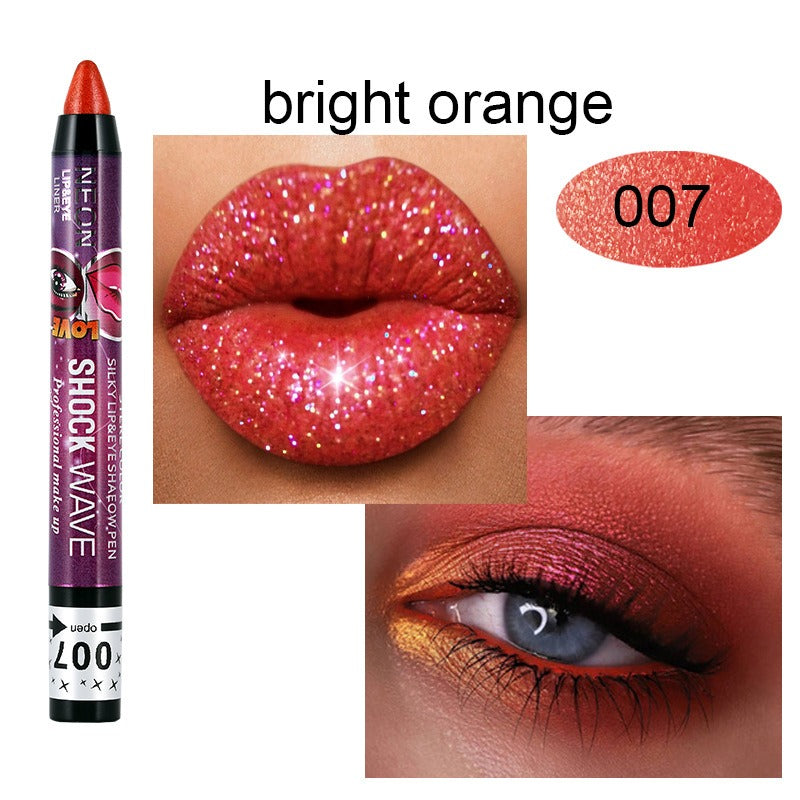 KISS SUSY 36 color eye shadow pencil stick lip pencil 2 in 1 is not easy to smudge - Korvel