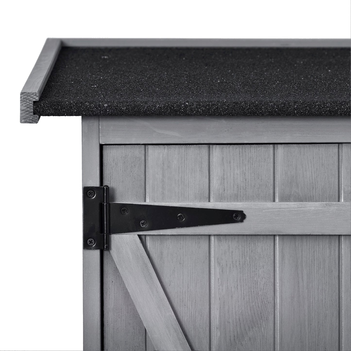 Abri de rangement en bois premium 5,3 pieds x 4,6 pieds avec toit étanche