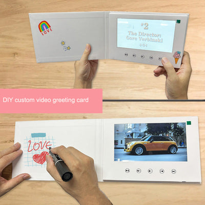 IPS video greeting card, 3D birthday music brochure, DIY custom video greeting card - Korvel