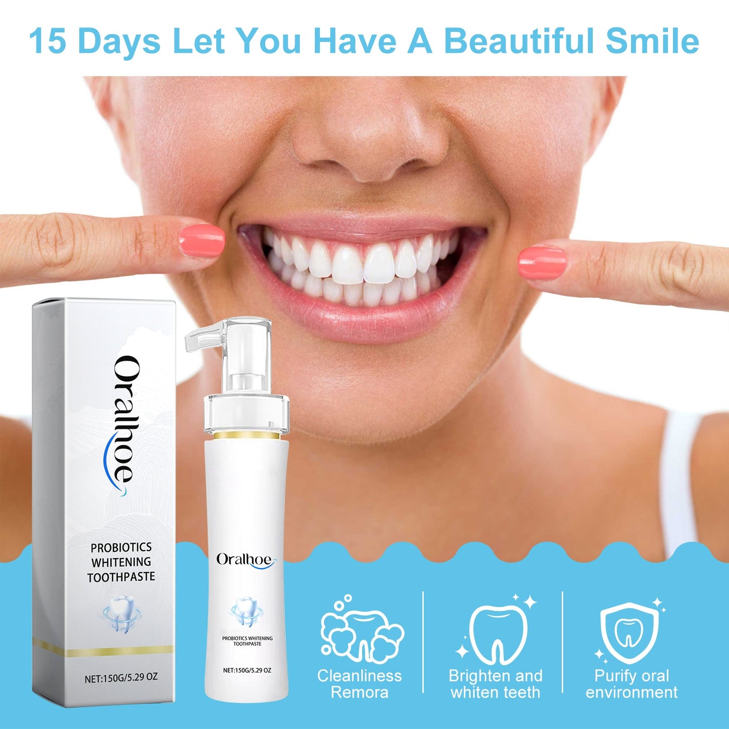 Probiotic Brightening Toothpaste for Oral Care