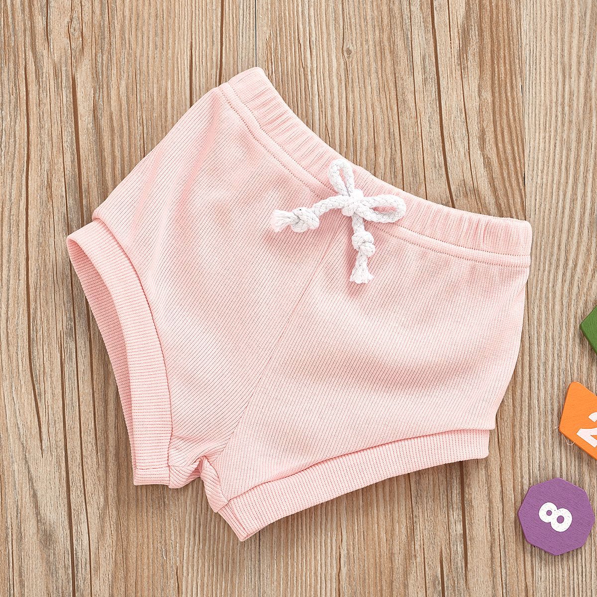 Organic Cotton Baby Girls Summer Outfit Set - Tops & Shorts