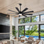 Modern Farmhouse 62-Inch Black Ceiling Fan with Smart Control
