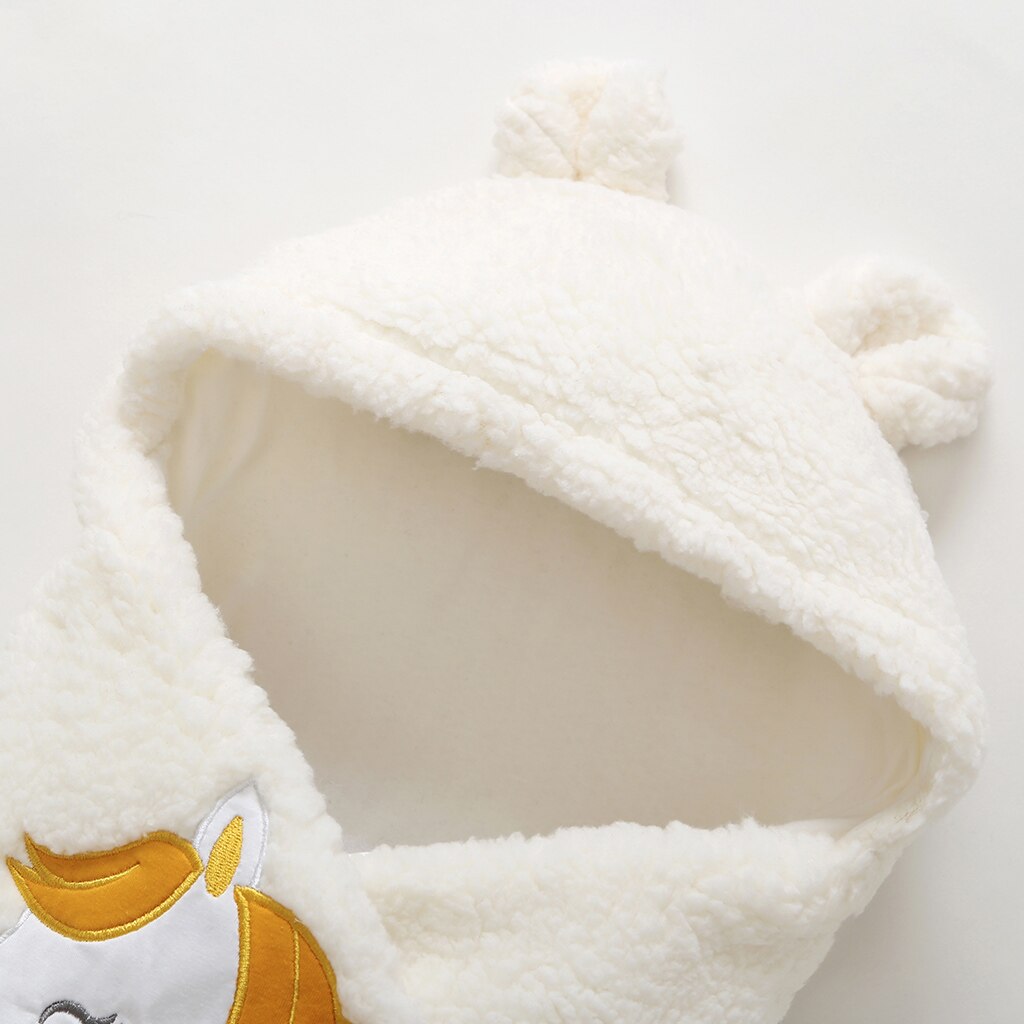Jumpsuit en Une Pièce pour Bébé avec Couverture Chaude en Dessin Animé Mignon