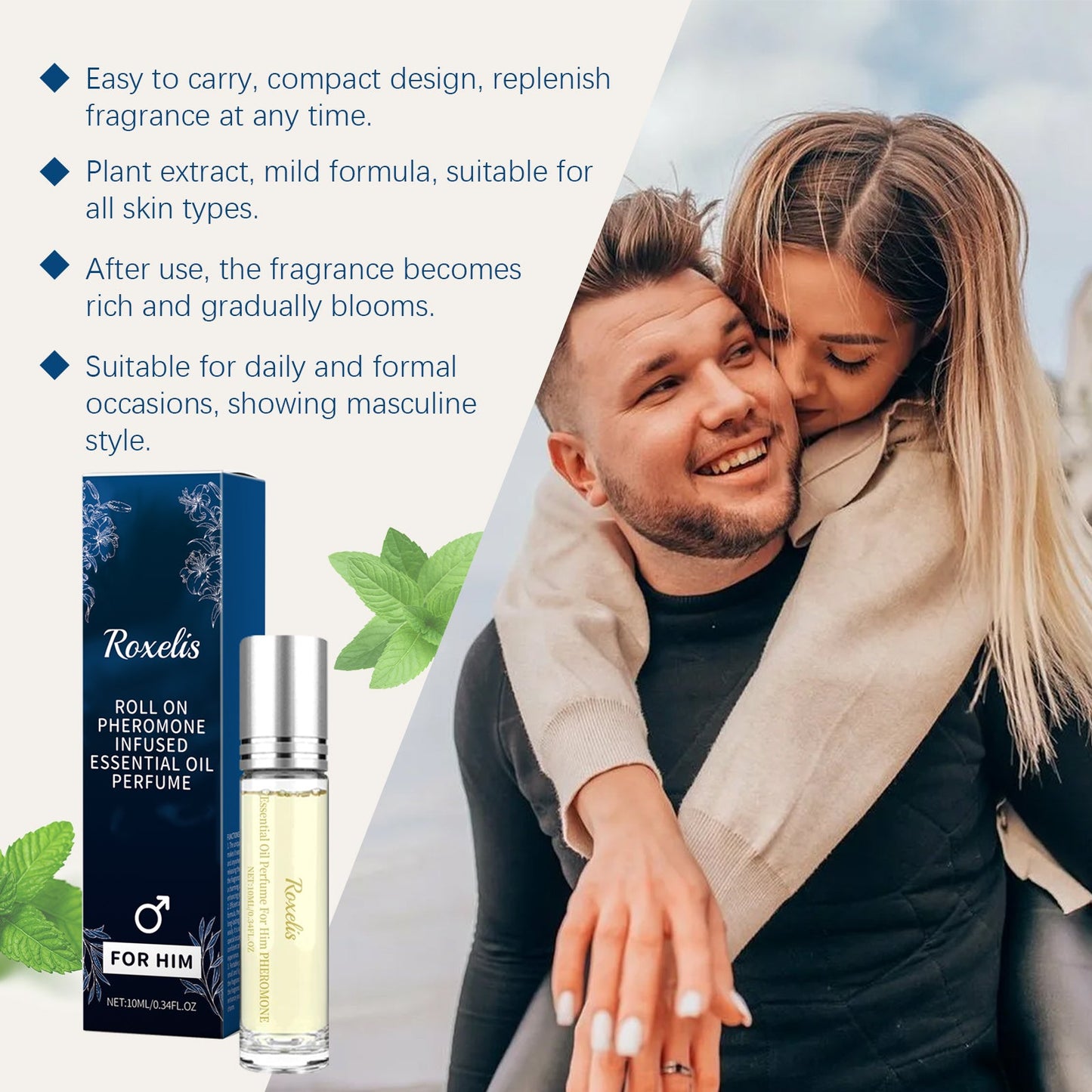 Men's Ball Perfume Fresh Natural Light Fragrance Lasting Fragrance Portable Elegant Ball Design Perfume - Korvel