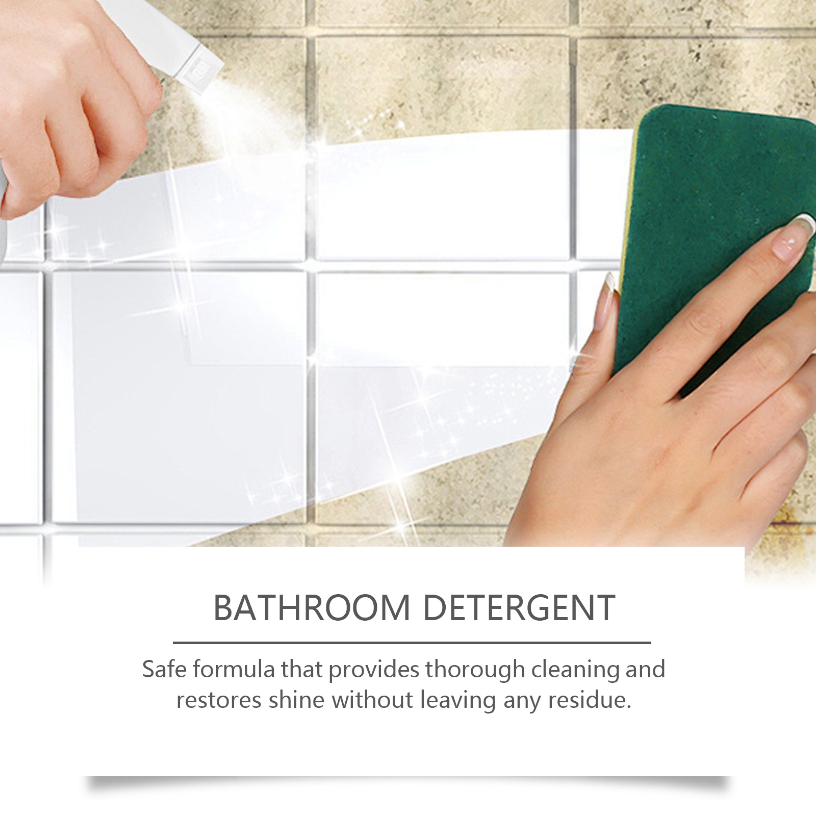 Glass Tile Cleaner Bathroom Glass Door Bathtub Tile Crystal Clear Stain Cleaner - Korvel