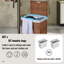 Laundry Hamper With Lid PE Rattan Powder Coating Frame Clothes Hampers with 02 Removable Bags, 100L, Brown Color - Korvel