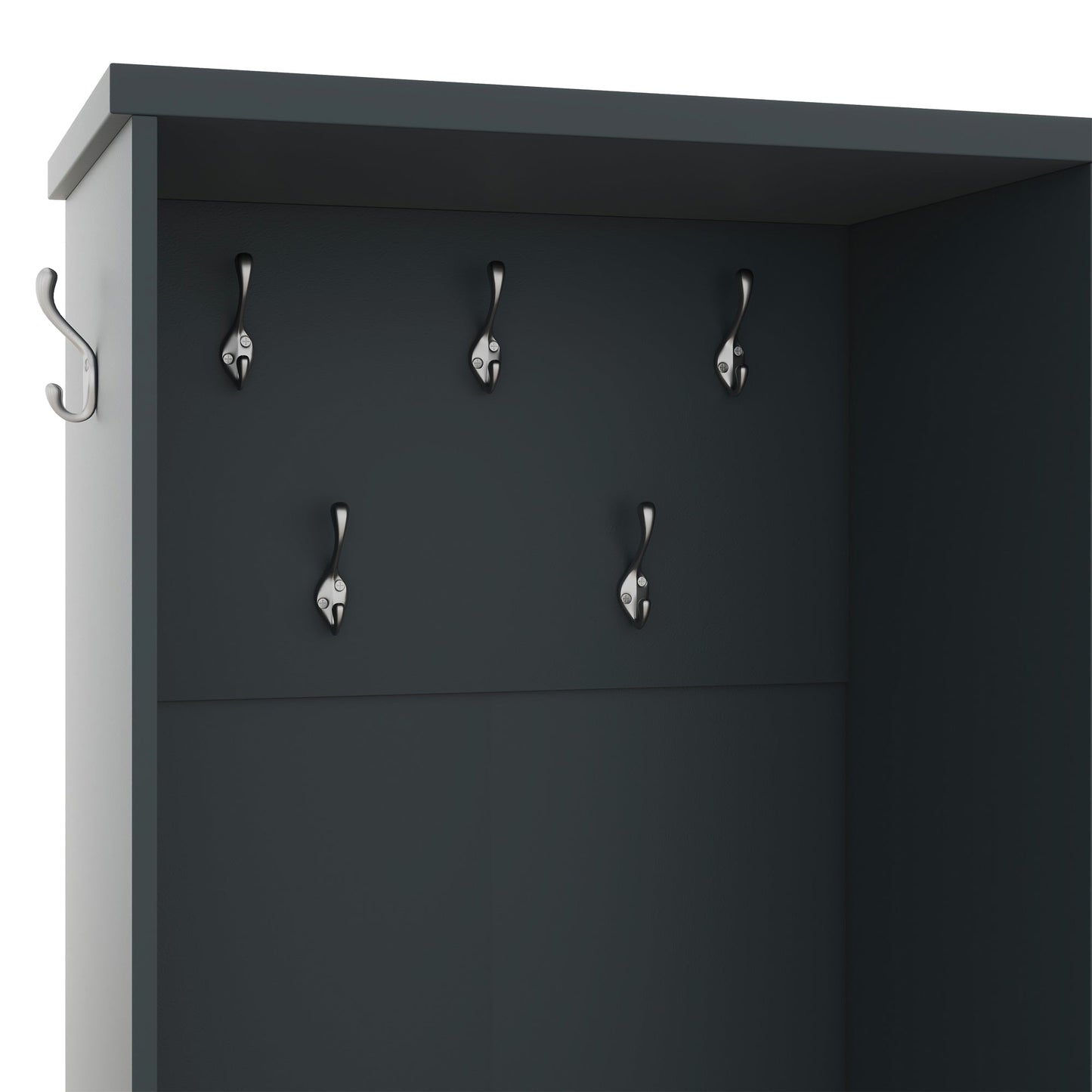 Armoire d'entrée élégante et multifonctionnelle avec rangement en bleu antique