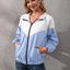 Women's Hooded Waterproof Jacket in Khaki, Blue, and Wine Red