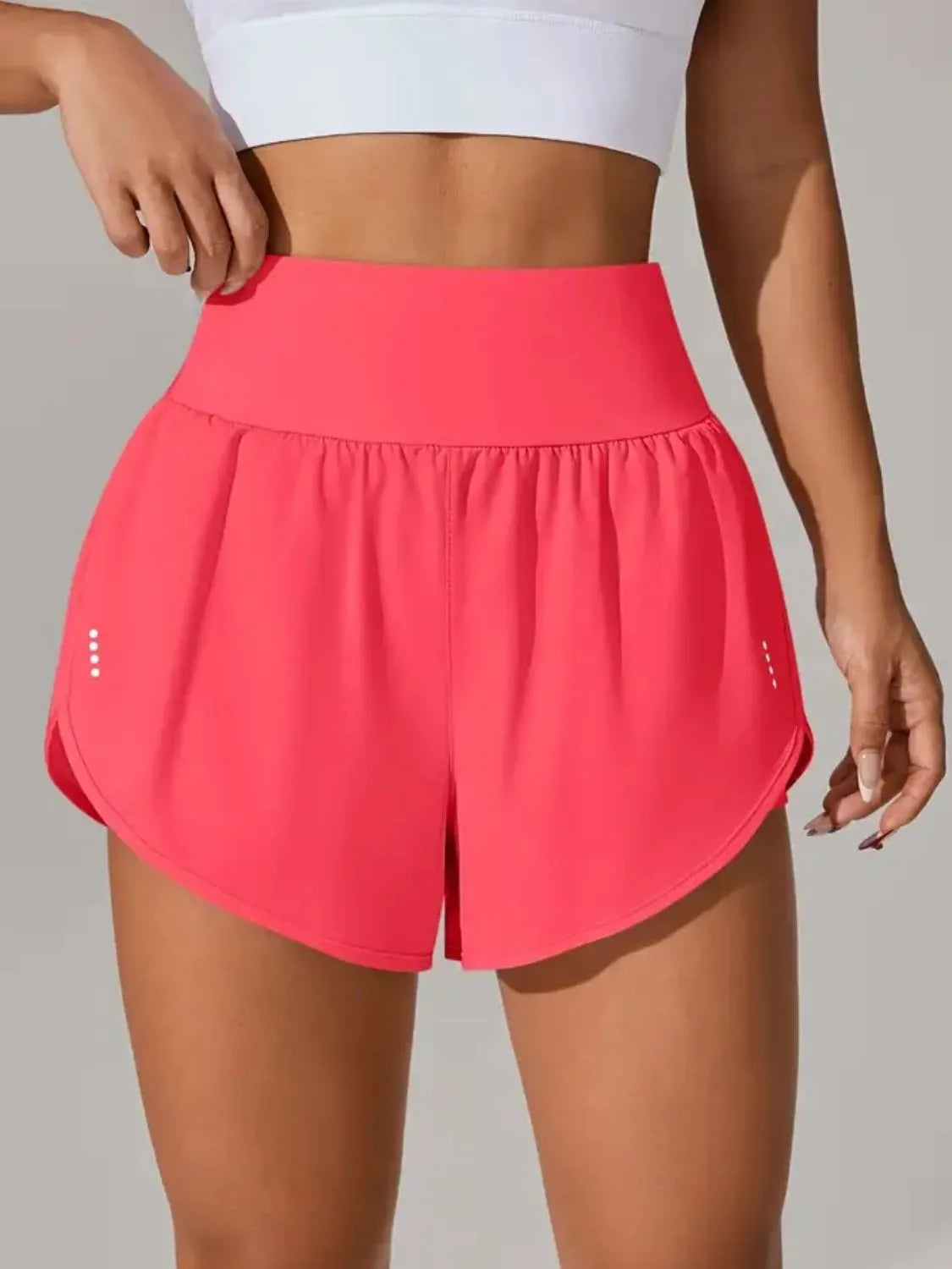 Shorts Actifs Taille Haute avec Poches