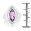 2.00 Carat Genuine Amethyst Sterling Silver Engagement Ring