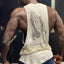 Camiseta sin mangas gráfica de cuello redondo para hombre