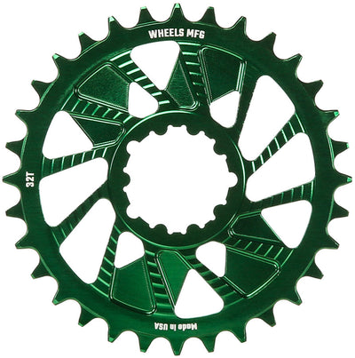 Wheels Manufacturing 32t SRAM 3-Bolt Direct Mount Chainring - Green