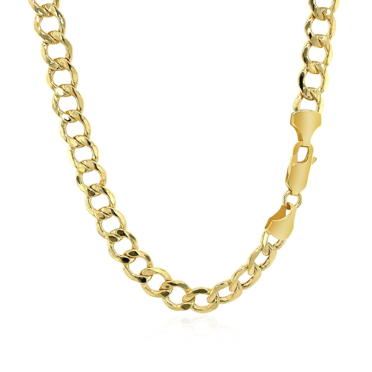 6.2mm 14k Yellow Gold Curb Chain Necklace