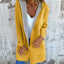 Manteau Cardigan Contrast Élégant pour Femmes avec Capuche
