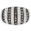 0.83 Carat Genuine Champagne and White Diamond Sterling Silver Ring