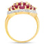 14K Yellow Gold Plated Genuine Ruby Engagement Ring