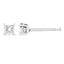 Pendientes de Stud de Diamante en Corte Princesa de Oro Blanco de 14K