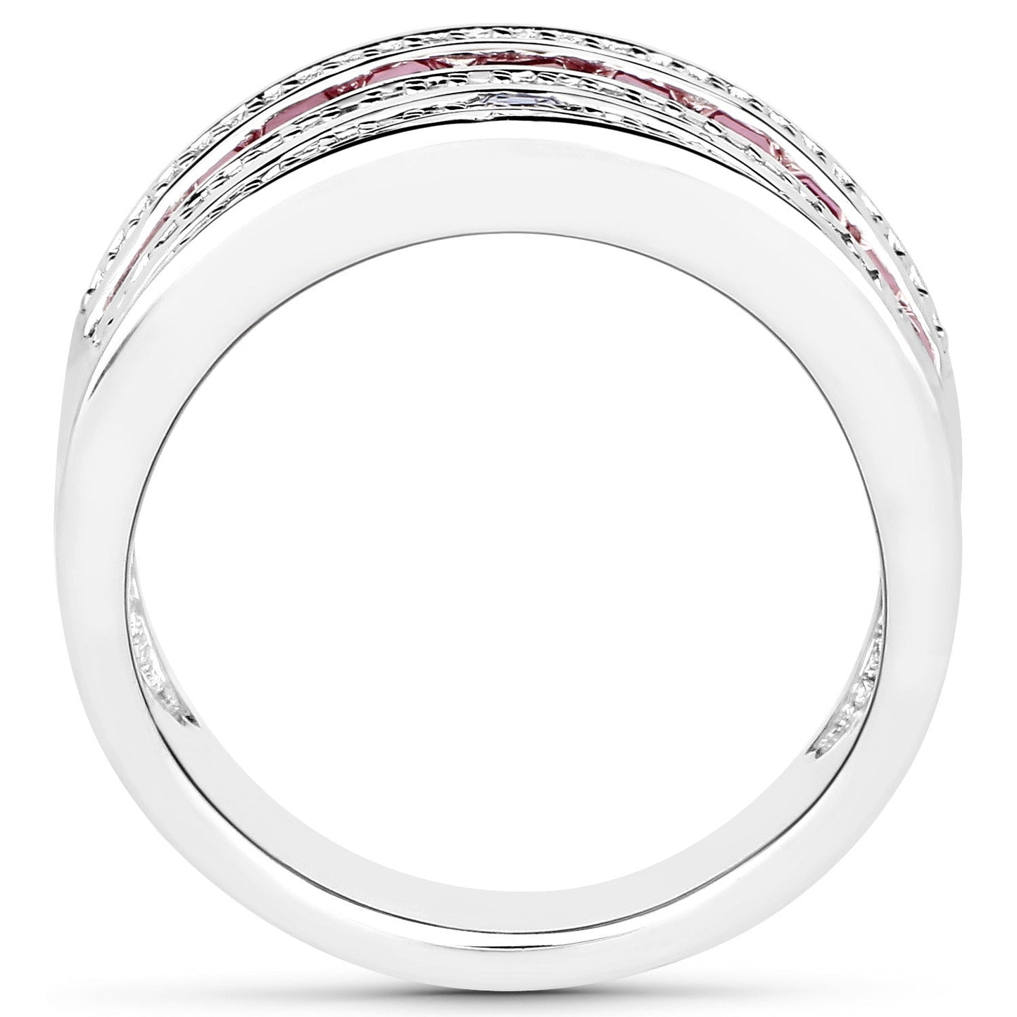 Anillo de Compromiso de 3.36 Quilates en Plata Esterlina .925 con Múltiples Piedras